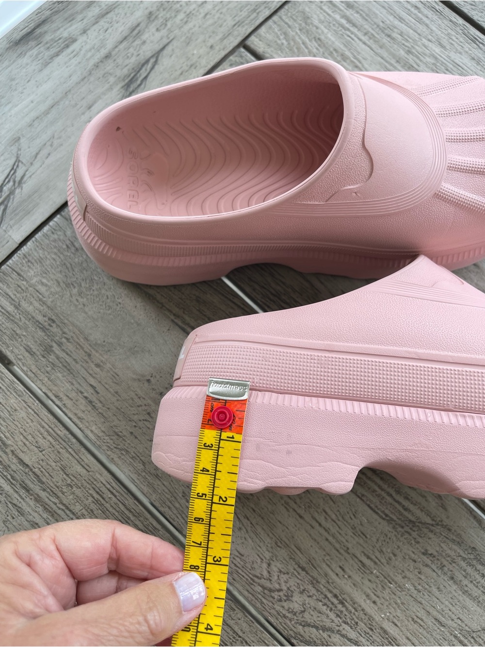 Sorel Caribou Pink Slip-On Chunky Clogs Womens Size 8 - Picture 7 of 8